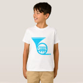 T-shirt Corne française - bleu ciel (Devant entier)
