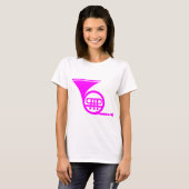 T-shirt Corne française - Magenta (Devant entier)