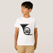 T-shirt Corne française - Noir (Devant entier)