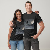 T-shirt Corneille Céleste Et Lune (Unisexe)