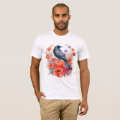 T-shirt Corneilles Fleur d'Oiseau Crow Lover (Devant entier)