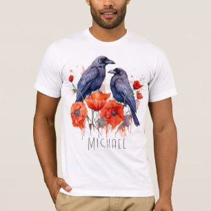 T-shirt Corneilles Fleur d'Oiseau Crow Lover