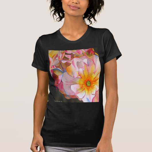 T-shirt Cornelia rose rose rose pastel (Devant)