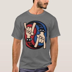 T-shirt Cornes de diable Rock and Roll Yin Yang