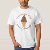 T-shirt Cornet de crème glacée PERSONNALISÉ de chocolat (Devant)