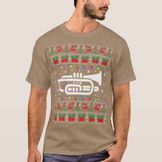 T-shirt Cornet Ugly Sweer de Noël Cornet Xmas Lumières F