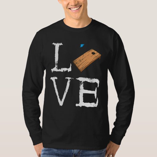 T-shirt Cornhole Bean Bag Love Jeu Équipe (Devant)