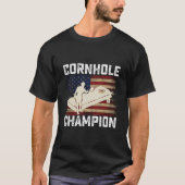 T-shirt Cornhole Champion américain Drapeau USA 4 juillet (Devant)