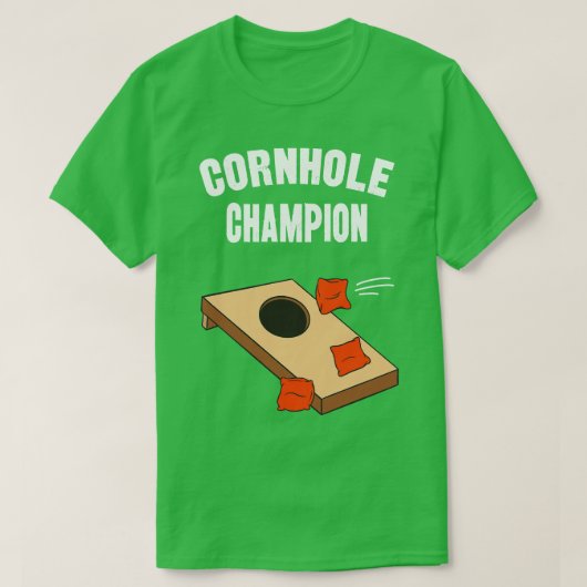T-shirt Cornhole Champion Funny Bean Bag Toe (Design devant)
