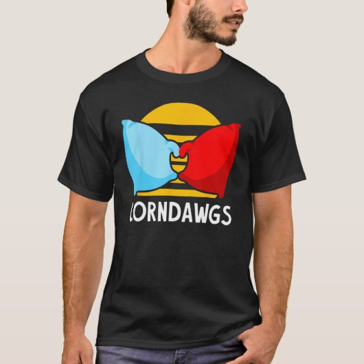 T-shirt Cornhole Corn Hole Corndawgs (Devant)