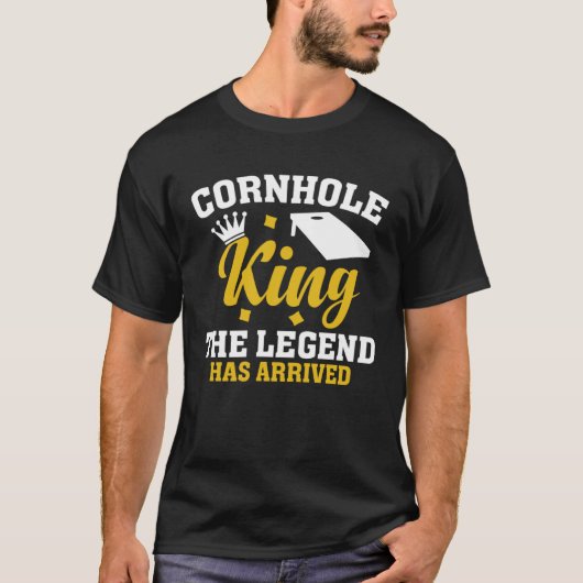 T-shirt Cornhole Cornhole King la Légende est arrivée (Devant)