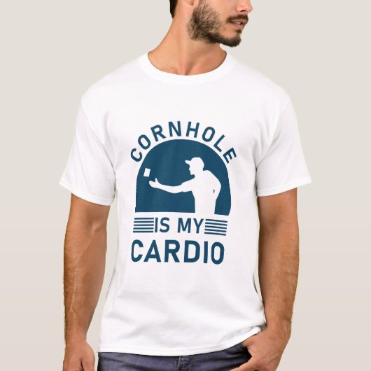 T-shirt Cornhole est mon Cardio - Cornhole (Devant)