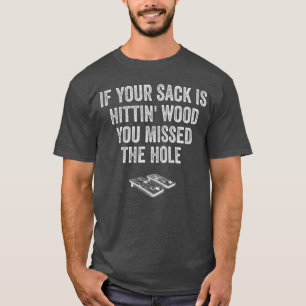 T-shirt Cornhole Funnyeam Femmes Hommes Votre Trou est Mon