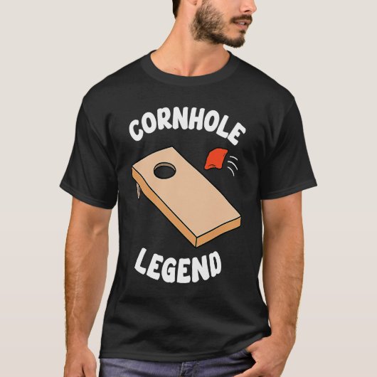 T-shirt CORNHOLE LEGEND Bean Bean Bag Toss Team (Devant)