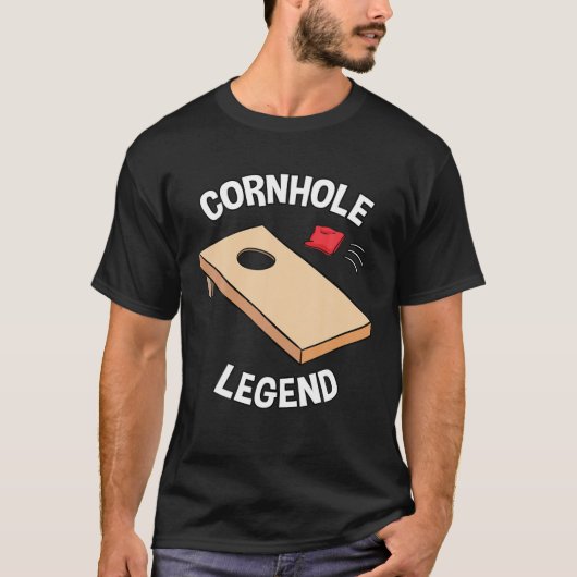 T-shirt Cornhole Legend Doghouse Sack Players Pelouse Spor (Devant)