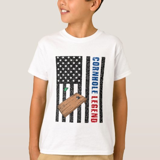 T-shirt Cornhole Legend USA (Devant)