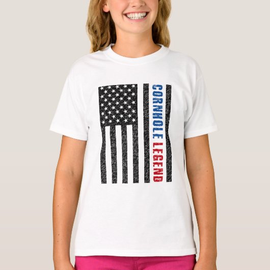 T-shirt Cornhole Legend USA (Devant)