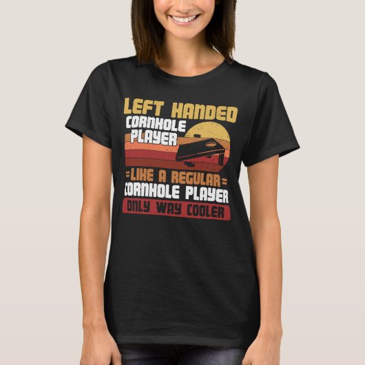 T-shirt Cornhole Pour Joueur Gauche Main (Devant)