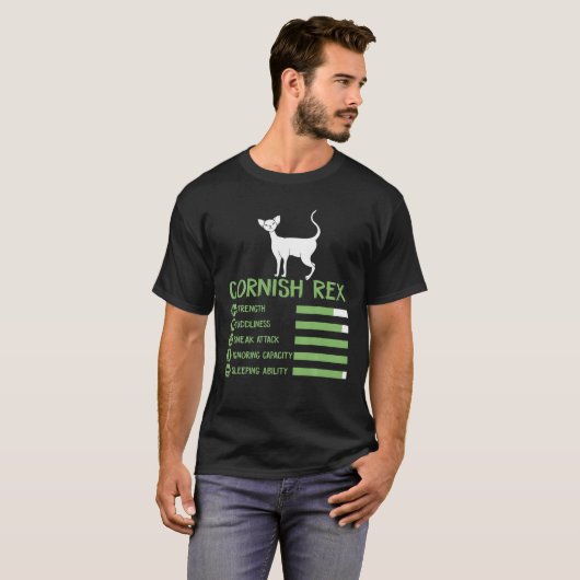 T-shirt Cornish Rex, Cornish Rex Cat (Devant entier)