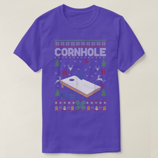 T-shirt Cornouille Vilain Chandail de Noël Joyeux Vacances (Design devant)