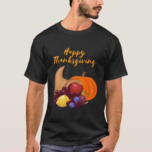 T-shirt Cornucopia de la fête de Thanksgiving (Devant)