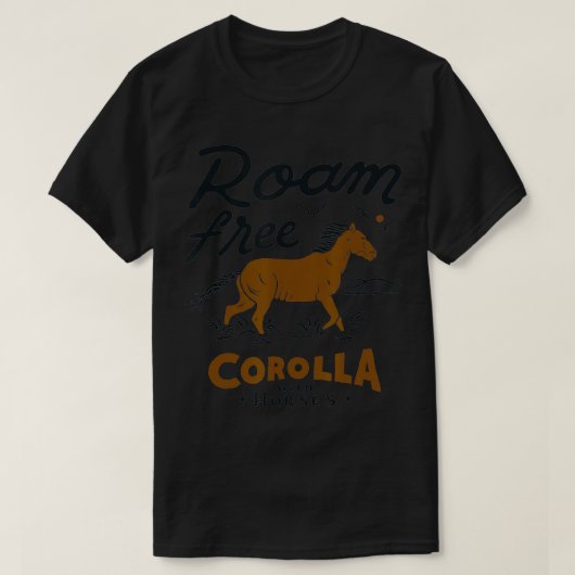 T-shirt Corolla Wild Horse Outer Banks Souvenirs OBX NC (Design devant)