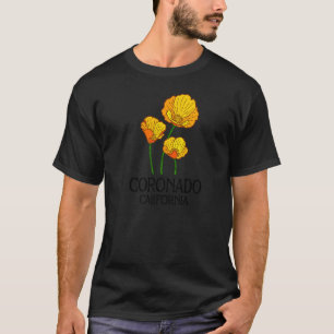 T-shirt Coronado California CA Flower State City Vin