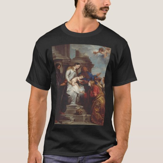 T-shirt Coronation de Saint Rosalia par Anthony van Dyck (Devant)