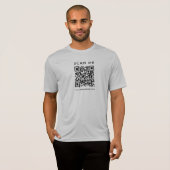 T-shirt Corporate QR Code Scan Me Mens Front Print Silver (Devant entier)