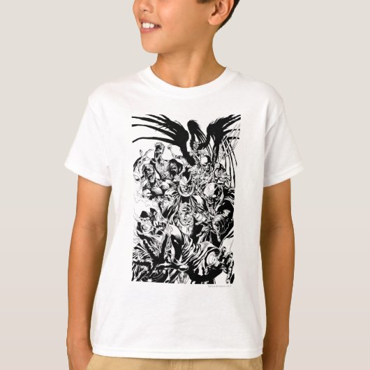 T-shirt Corps de Lanterne Noire - Noir et Blanc (Devant)