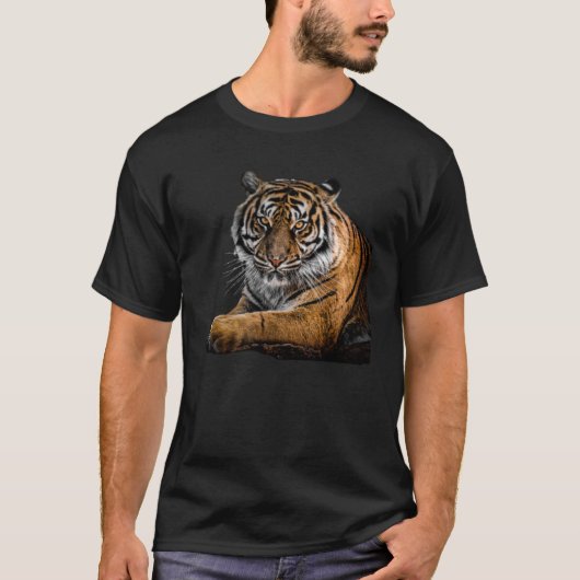T-shirt Corps de tigre Visage de tigre (Devant)