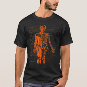 T-shirt Corps humain Muscle Anatomie Docteur Orange