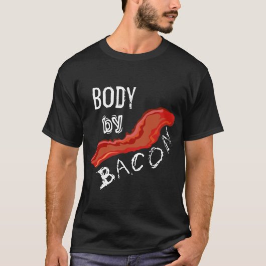 T-shirt Corps Par Bacon Texte modifiable désaffecté (Devant)