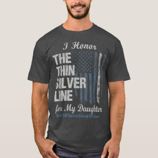 T-shirt Correctional Officer Daughter - Thin Silver Line C