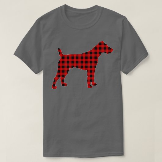 T-shirt Correspondance Buffalo Plaid Fox Terrier Chien Noë (Design devant)