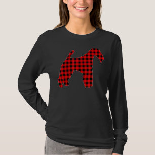 T-shirt Correspondance Buffalo Plaid Wire Fox Terrier Chie