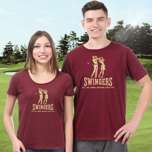 T-shirt Correspondance cadeau de golf sur mesure de Funny