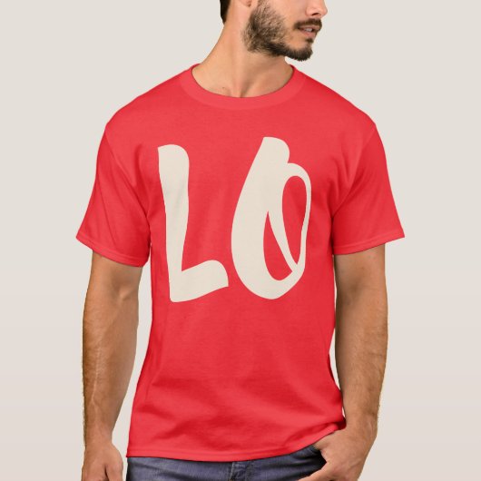 T-shirt Correspondance Couple Love LO VE Valentine Hommes (Devant)