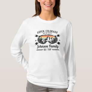 T-shirt Correspondance de groupe de voyage de ski personna