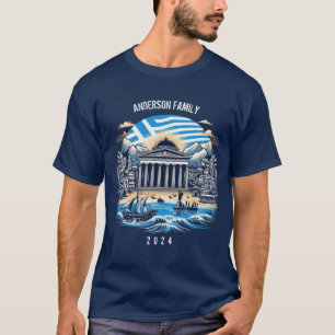 T-shirt Correspondance de groupe de voyage Grèce personnal