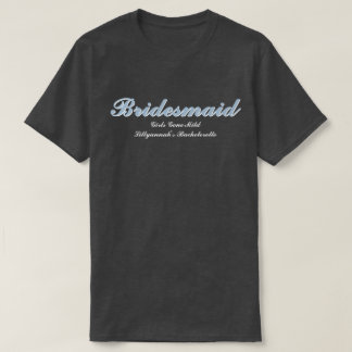 T-shirt Correspondance de la fête de bachelorette bleu de 