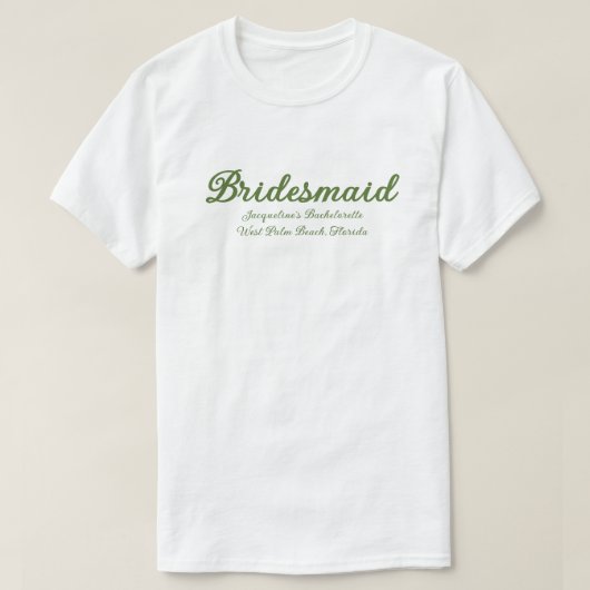 T-shirt Correspondance de la fête de célibataire de Brides (Design devant)