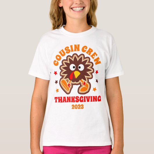 T-shirt Correspondance de l'équipage de Cousin Thanksgivin (Devant)