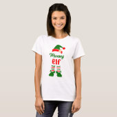 T-shirt Correspondance de Noël Famille Elfe Cute (Devant entier)
