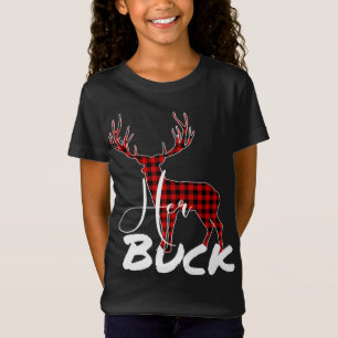 T-Shirt Correspondance des couples Pyjama de Noël Buffalo 