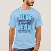 T-shirt Correspondance des jeans du concepteur bleu (Devant)