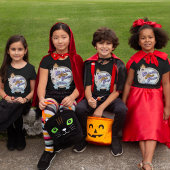 T-shirt Correspondance d'Halloween du fantôme rétro de l'é