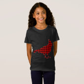T-Shirt Correspondance drôle Buffalo Plaid Cardinal Bird C (Devant entier)