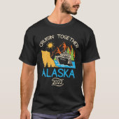 T-shirt Correspondance Famille amis Groupe Alaska Croisièr (Devant)