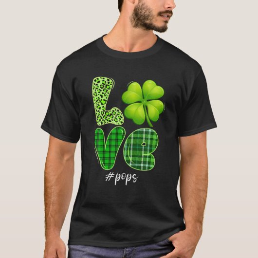 T-shirt Correspondance Famille Love Pops Shamrock Funny Pa (Devant)